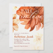 Verliefd in de herfst bloemen bruidsfeest kaart (Voorkant)