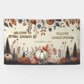 Verliefd in Pompoenland Rustieke Bruidsdouche Spandoek (Horizontaal)