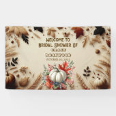 Verliefd in Pompoenland Rustieke Bruidsdouche Spandoek (Horizontaal)