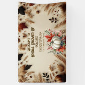 Verliefd in Pompoenland Rustieke Bruidsdouche Spandoek (Verticaal)