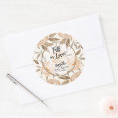 Verliefd in rustieke herfstbloemen ronde sticker (Envelop)