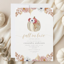 Verliefd op Bloemige Pompoen Herfst Baby Shower