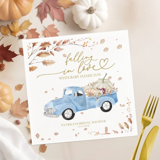 Verliefd op Boy Herfst Baby shower Servet
