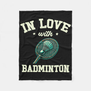 Verliefd op de Dminton Racket Shuttle Fleece Deken