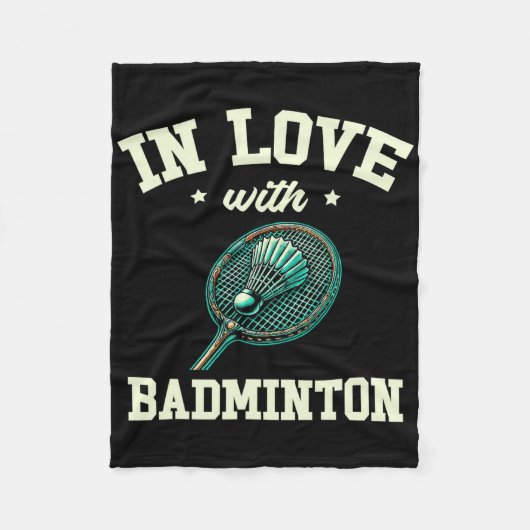 Verliefd op de Dminton Racket Shuttle Fleece Deken (Voorkant)