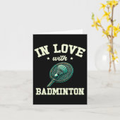 Verliefd op de Dminton Racket Shuttle Kaart (Gele Bloem)
