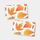 Verliefd op de herfst – Cozy bladpatroon Badge (Voor- en achterkant)