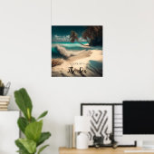 Verliefd op de Zee | Tropische Kunst Poster (Thuiskantoor)