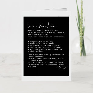 Verliefd op een ander liefdesgedicht folie wenskaart