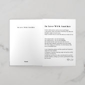 Verliefd op een ander liefdesgedicht folie wenskaart (Buiten Laag)