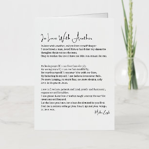 Verliefd op een ander liefdesgedicht folie wenskaart