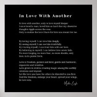 Verliefd op een ander liefdesgedicht poster muurku