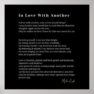 Verliefd op een ander liefdesgedicht poster muurku