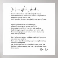 Verliefd op een ander liefdesgedicht poster muurku
