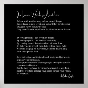 Verliefd op een ander liefdesgedicht poster muurku