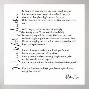 Verliefd op een ander liefdesgedicht poster muurku