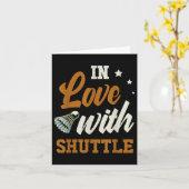 Verliefd op een shuttle badminton enthousiasteling kaart (Gele Bloem)