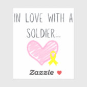 Verliefd op een soldaat sticker (Vel)