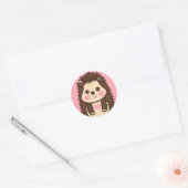 Verliefd op egels Schattige Hedgie Ronde Sticker (Envelop)