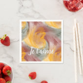 Verliefd op Franse herfstverf Waterverf wervelinge Servet (Insitu)