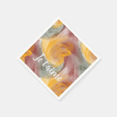 Verliefd op Franse herfstverf Waterverf wervelinge Servet (Hoek)