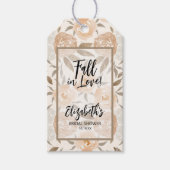 Verliefd op herfst bloem bruidsdouche favor cadeaulabel (Voorkant)