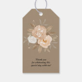 Verliefd op herfst bloem bruidsdouche favor cadeaulabel (Achterkant)