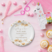 Verliefd op Herfst Wildflower Baby shower Papieren Bordje (Feest)