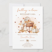 Verliefd op het Autumn Pumpkin Baby shower Kaart (Voorkant)