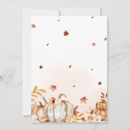 Verliefd op het Autumn Pumpkin Baby shower Kaart (Achterkant)