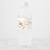 Verliefd op het Autumn Pumpkin Baby shower Waterfles Etiket (Voorkant)