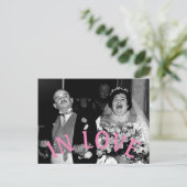 Verliefd op het gelukkige paar  origineel briefkaart (Staand voorkant)