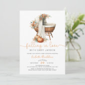 Verliefd op het Herfst Bloemen Baby shower Kaart (Staand voorkant)