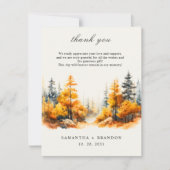 Verliefd op het herfstbos bedankkaart (Voorkant)