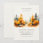 Verliefd op het herfstbos save the date (Voorkant / Achterkant)