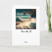 Verliefd op het Zee | Tropische kunst Feestdagen Kaart (Achterkant)