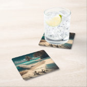 Verliefd op het Zee | Tropische kunst Kartonnen Onderzetters (Insitu)