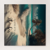 Verliefd op het Zee | Tropische kunst Legpuzzel (Horizontaal)