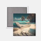 Verliefd op het Zee | Tropische kunst Magneet (Voorkant / Achterkant)