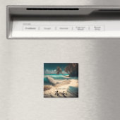 Verliefd op het Zee | Tropische kunst Magneet (Insitu (Vaatwasser))