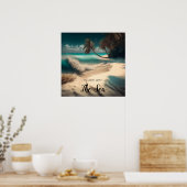 Verliefd op het Zee | Tropische kunst Poster (Keuken)