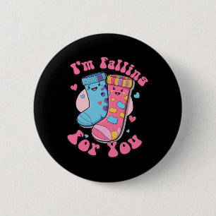 Verliefd op jou verpleegster Valentijn Cna Valrisi Ronde Button 5,7 Cm