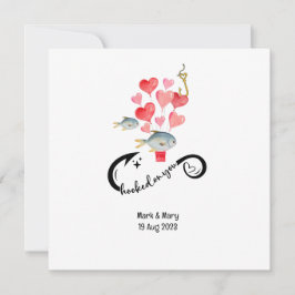 Verliefd op jou vishobbyisten Bruiloft  Aquarel Save The Date