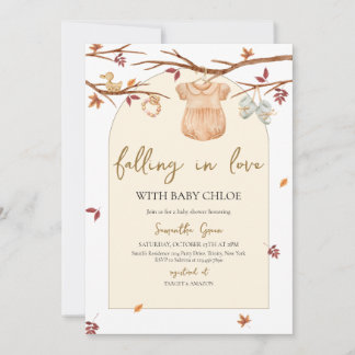 Verliefd op Little Pumpkin Baby shower Kaart