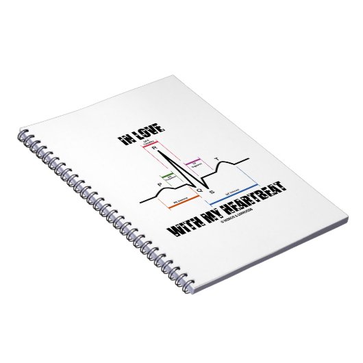 Verliefd op mijn hartslag (elektrocardiogram) notitieboek (Rechterzijde)