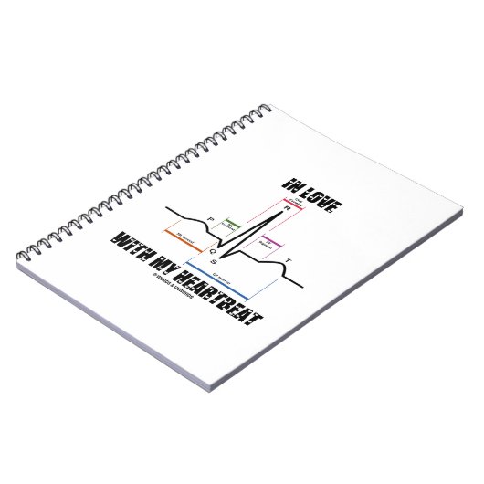 Verliefd op mijn hartslag (elektrocardiogram) notitieboek (Linkerzijde)