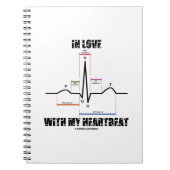 Verliefd op mijn hartslag (elektrocardiogram) notitieboek (Voorkant)