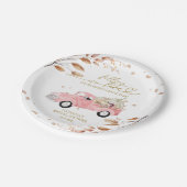 Verliefd op pompoen Herfst Baby shower Papieren Bordje (Gekanteld)