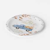 Verliefd op pompoen Herfst Baby shower Papieren Bordje (Gekanteld)