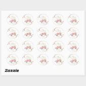 Verliefd op pompoen Herfst Baby shower Ronde Sticker (Vel)